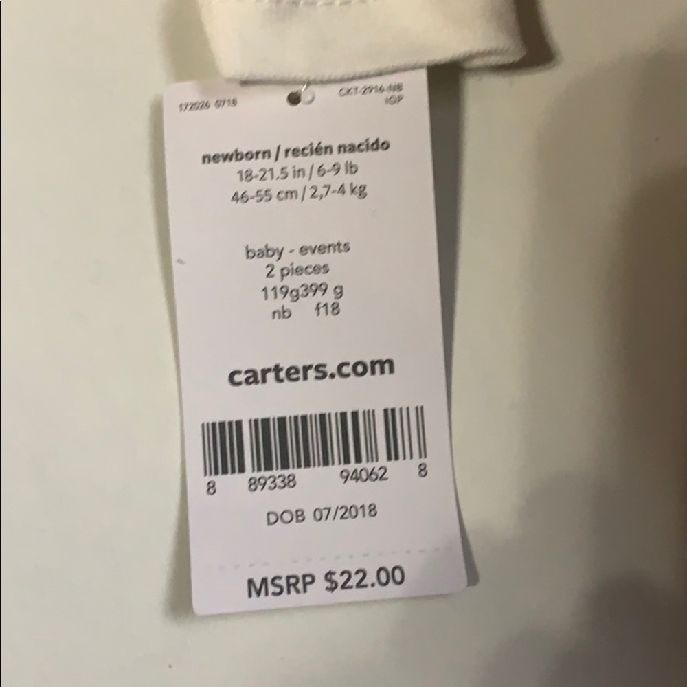 NWT  Carter’s size NB Santa’s Helper onesie - Picture 5 of 5